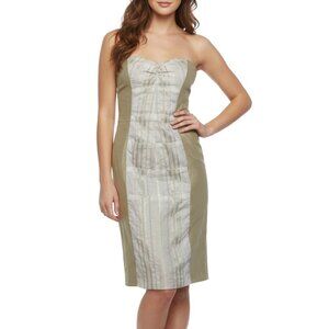 NEW Nicole Miller Collection Strapless Mini Dress w/ Gold Striped Sz. 4